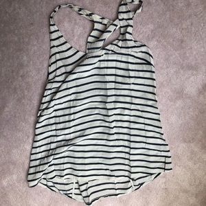 Joie Silk Striped Racerback Tank